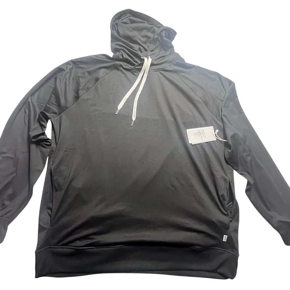 Feat NWT Black Unisex XL Hoodie with White Drawstrings